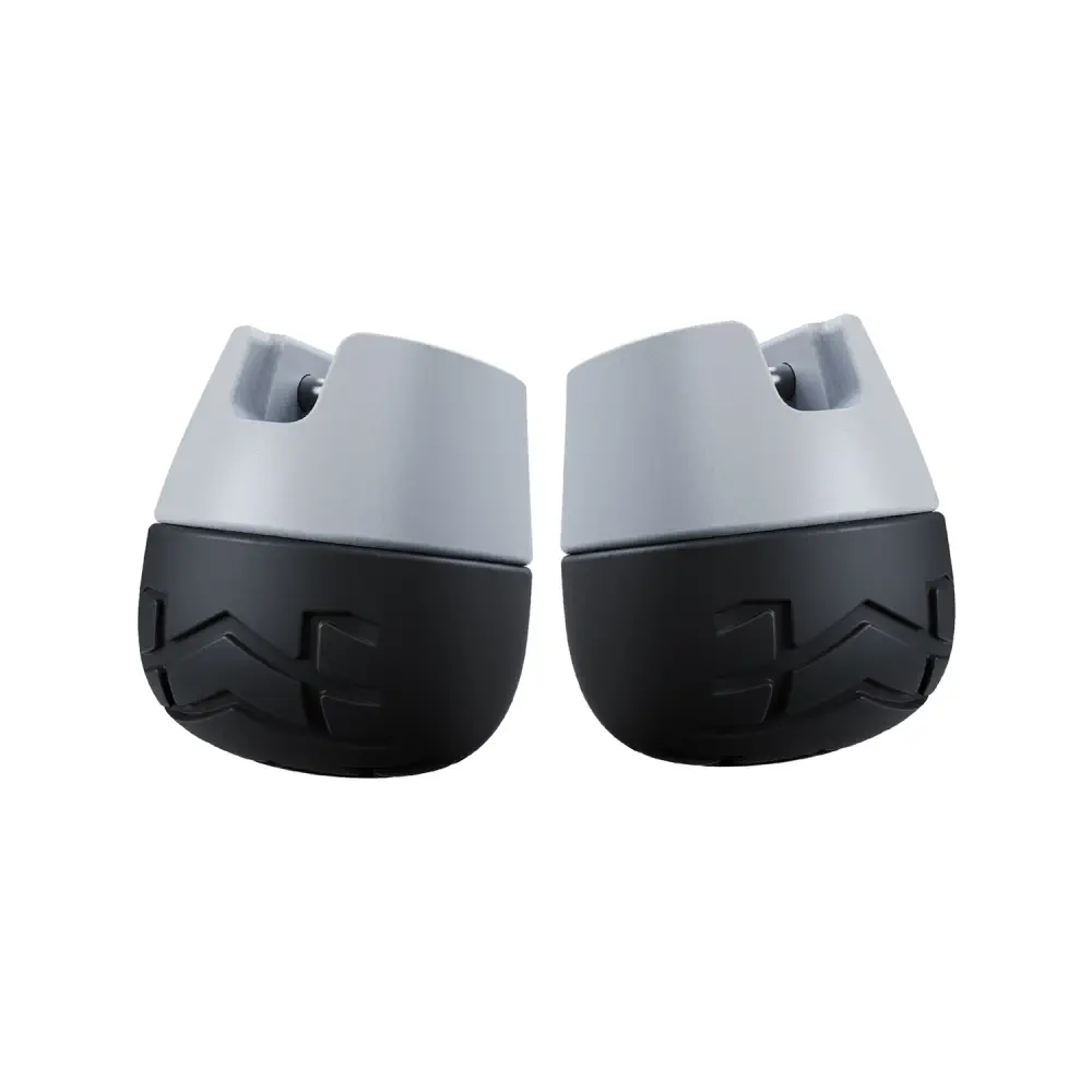 Unitree Go2 foot end pair view showing the black sense-sensitive foot pad module on a clean white background