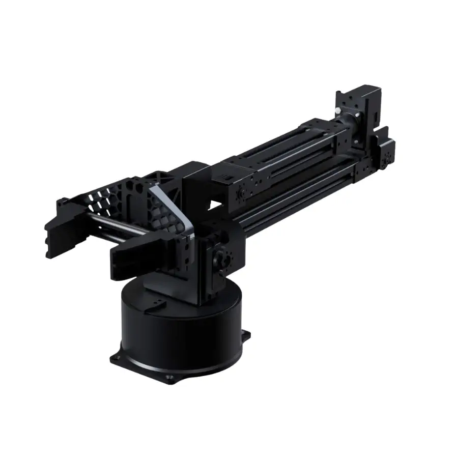 Unitree Go2 Servo Robotic Arm D1 — Arm Side View Side view of the unitree go2 servo robotic arm d1 showing the full aluminum frame, servo joints and base mount on a white background